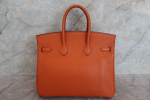 HERMES／エルメス バーキン25 トゴ オレンジ □I刻印 ハンドバッグ 700060078