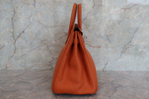 HERMES／エルメス バーキン25 トゴ オレンジ □I刻印 ハンドバッグ 700060078