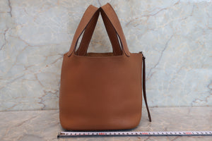HERMES PICOTIN LOCK PM Clemence leather Gold □P刻印 Hand bag 700050065