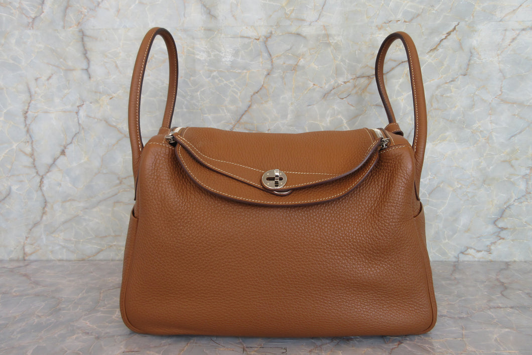HERMES／エルメス リンディ34 トリヨンクレマンス ゴールド □N刻印 ショルダーバッグ 700070018