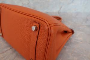 HERMES／エルメス バーキン25 トゴ オレンジ □I刻印 ハンドバッグ 700060078