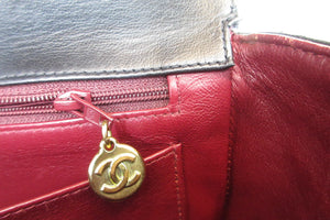 CHANEL/シャネル 中マトラッセシングルフラップチェーンショルダーバッグ ラムスキン ブラック/ゴールド金具 ショルダーバッグ 700080168