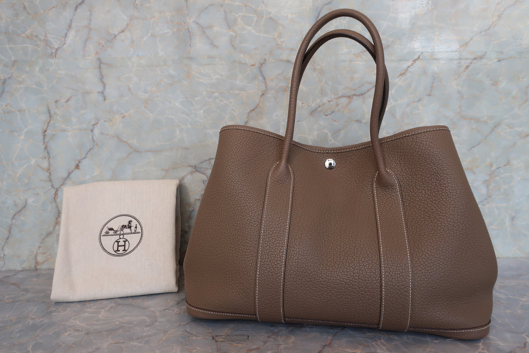 HERMES／エルメス ガーデンパーティPM ネゴンダ エトゥープ T刻印 トートバッグ 700110112