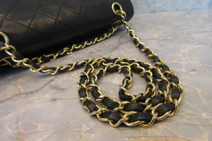 CHANEL/シャネル マトラッセWフラップWチェーンショルダーバッグ ラムスキン ブラック/ゴールド金具 ショルダーバッグ 700080018
