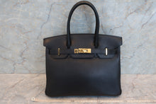 将图片加载到图库查看器，HERMES BIRKIN 30 Vache liegee leather Black □L刻印 Hand bag 600100068
