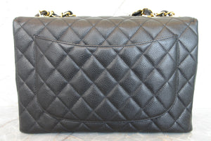 CHANEL/シャネル 中マトラッセシングルフラップチェーンショルダーバッグ キャビアスキン ブラック/ゴールド金具 ショルダーバッグ 700080152