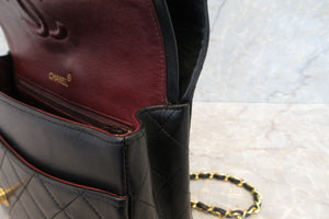 CHANEL/シャネル マトラッセWフラップWチェーンショルダーバッグ ラムスキン ブラック/ゴールド金具 ショルダーバッグ 700080018
