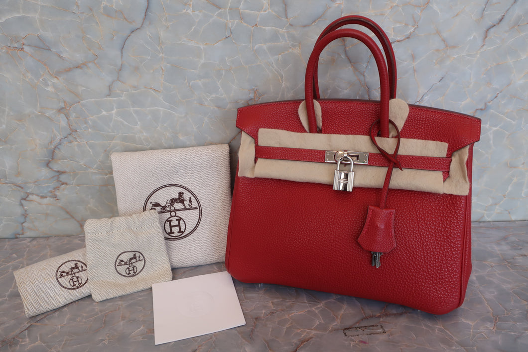 HERMES BIRKIN 25 Togo leather Rouge garance □I刻印 Hand bag 600090070