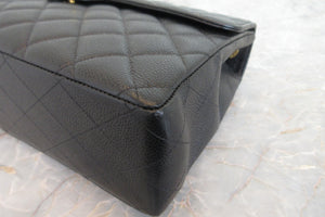 CHANEL/シャネル 中マトラッセシングルフラップチェーンショルダーバッグ キャビアスキン ブラック/ゴールド金具 ショルダーバッグ 700080152