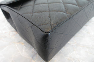 CHANEL/シャネル 中マトラッセシングルフラップチェーンショルダーバッグ キャビアスキン ブラック/ゴールド金具 ショルダーバッグ 700080152