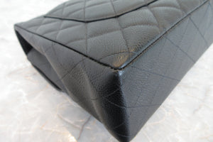 CHANEL/シャネル 中マトラッセシングルフラップチェーンショルダーバッグ キャビアスキン ブラック/ゴールド金具 ショルダーバッグ 700080152