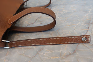 HERMES PICOTIN LOCK PM Clemence leather Gold □P刻印 Hand bag 700050065