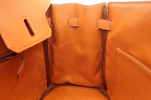 HERMES／エルメス バーキン25 トゴ オレンジ □I刻印 ハンドバッグ 700060078