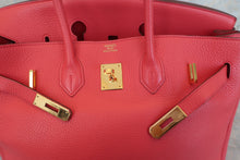 Load image into Gallery viewer, HERMES BIRKIN 35 Clemence leather Bougainvillier □N Engraving Hand bag 600040014
