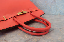 将图片加载到图库查看器，HERMES BIRKIN 30 Epsom leather Rouge pivoine T刻印 Hand bag 800080019
