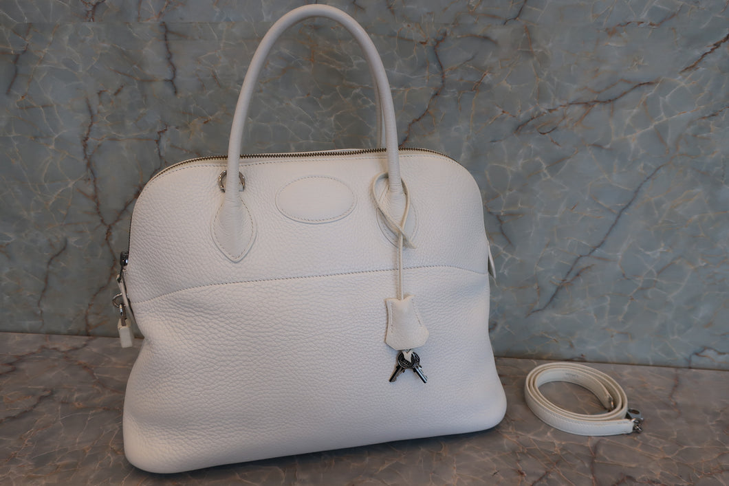 HERMES／エルメス ボリード35 トリヨンクレマンス ホワイト □H刻印 ショルダーバッグ 700100055