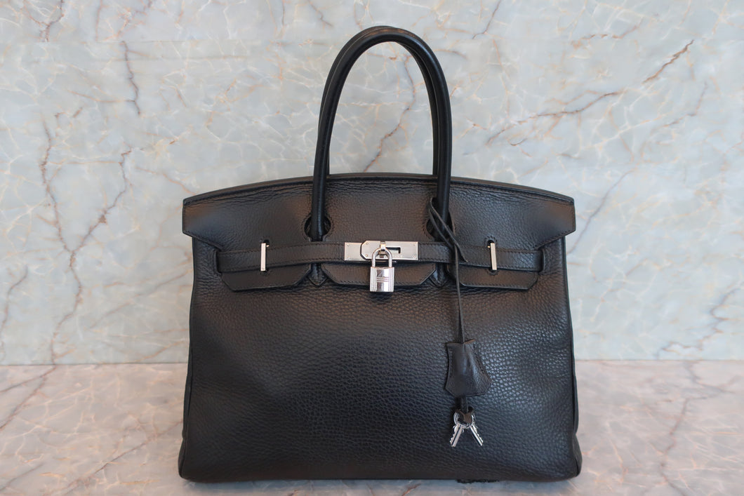 HERMES／エルメス バーキン35 トリヨンクレマンス ブラック □D刻印 ハンドバッグ 700090009