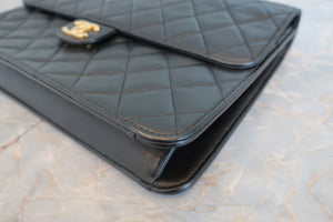 CHANEL/シャネル マトラッセチェーンショルダーバッグ ラムスキン ブラック/ゴールド金具 ショルダーバッグ 700070244