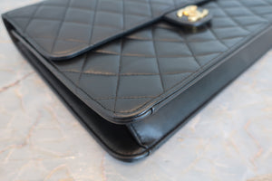 CHANEL/シャネル マトラッセチェーンショルダーバッグ ラムスキン ブラック/ゴールド金具 ショルダーバッグ 700070244