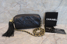 画像をギャラリービューアに読み込む, CHANEL/シャネル ココマークフリンジチェーンショルダーバッグ ラムスキン ネイビー/ゴールド金具 ショルダーバッグ 700070210
