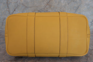 HERMES  GARDEN PARTY PM Negonda leather Jaune □N Engraving Tote bag 700060169
