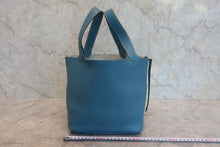 画像をギャラリービューアに読み込む, HERMES／エルメス ピコタンロックＭＭ トリヨンクレマンス ブルージーン □P刻印 ハンドバッグ 800020059
