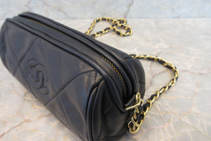 CHANEL/シャネル ココマークフリンジチェーンショルダーバッグ ラムスキン ネイビー/ゴールド金具 ショルダーバッグ 700070210