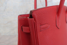 将图片加载到图库查看器，HERMES BIRKIN 25 Togo leather Rouge garance □I刻印 Hand bag 600090070
