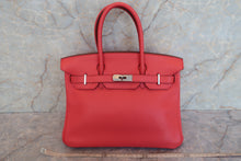 Load image into Gallery viewer, HERMES BIRKIN 30 Clemence leather Bougainvillier □M Engraving Hand bag 600080026
