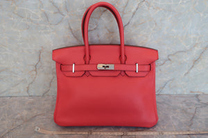 HERMES BIRKIN 30 Clemence leather Bougainvillier □M刻印 Hand bag 600080026