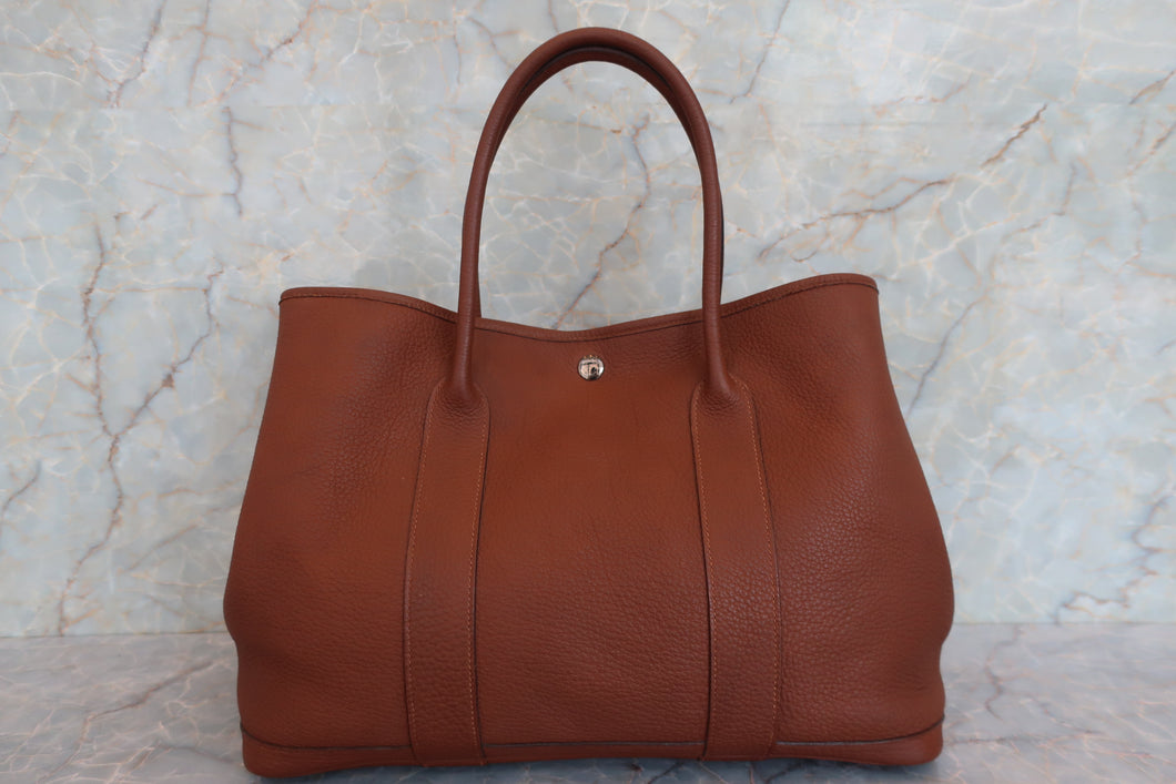 HERMES／エルメス ガーデンパーティPM ネゴンダ ブラウン □N刻印 トートバッグ 700060214