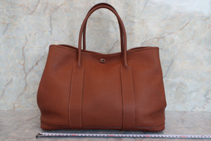 HERMES／エルメス ガーデンパーティPM ネゴンダ ブラウン □N刻印 トートバッグ 700060214
