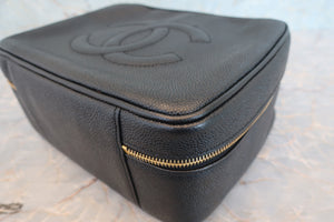 CHANEL/シャネル ココマーク2WAYバニティ キャビアスキン ブラック/ゴールド金具 バニティ 700070261