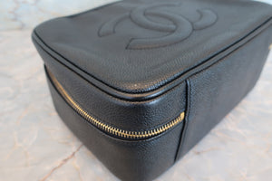 CHANEL/シャネル ココマーク2WAYバニティ キャビアスキン ブラック/ゴールド金具 バニティ 700070261