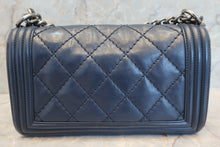 Load image into Gallery viewer, CHANEL LeBOY CHANEL chain shoulder bag Lambskin Navy/Silver hadware Shoulder bag 600110073
