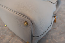 将图片加载到图库查看器，HERMES PICOTIN LOCK PM  Clemence leather Blue pale Z刻印 Hand bag 600090065
