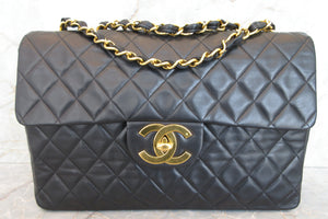 CHANEL/シャネル デカマトラッセシングルフラップチェーンショルダーバッグ ラムスキン ブラック/ゴールド金具 ショルダーバッグ 700070067