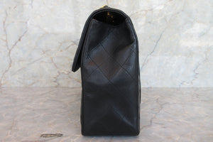 CHANEL/シャネル デカマトラッセシングルフラップチェーンショルダーバッグ ラムスキン ブラック/ゴールド金具 ショルダーバッグ 700070067