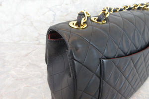 CHANEL/シャネル デカマトラッセシングルフラップチェーンショルダーバッグ ラムスキン ブラック/ゴールド金具 ショルダーバッグ 700070067