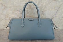 将图片加载到图库查看器，HERMES Paris Bombay 27 Graine Couchevel leather Blue jean □J刻印 Hand bag 600120004
