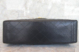 CHANEL/シャネル デカマトラッセシングルフラップチェーンショルダーバッグ ラムスキン ブラック/ゴールド金具 ショルダーバッグ 700070067