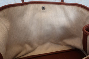 HERMES／エルメス ガーデンパーティPM ネゴンダ ブラウン □N刻印 トートバッグ 700060214
