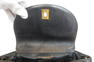 CHANEL/シャネル マトラッセチェーンリュック ラムスキン ブラック/ゴールド金具 リュック 700030083