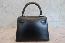 将图片加载到图库查看器，HERMES MINI KELLY 20 Box carf leather Black ○S刻印 Shoulder bag 800070059
