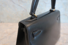 将图片加载到图库查看器，HERMES MINI KELLY 20 Box carf leather Black ○S刻印 Shoulder bag 800070059
