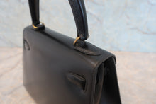 将图片加载到图库查看器，HERMES MINI KELLY 20 Box carf leather Black ○S刻印 Shoulder bag 800070059
