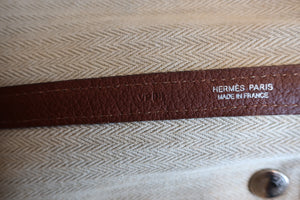 HERMES／エルメス ガーデンパーティPM ネゴンダ ブラウン □N刻印 トートバッグ 700060214