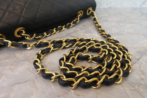 CHANEL/シャネル デカマトラッセシングルフラップチェーンショルダーバッグ ラムスキン ブラック/ゴールド金具 ショルダーバッグ 700070067