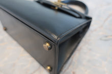 将图片加载到图库查看器，HERMES MINI KELLY 20 Box carf leather Black ○S刻印 Shoulder bag 800070059

