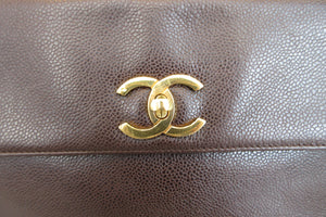 CHANEL/シャネル ココマークチェーンショルダーバッグ キャビアスキン ブラウン/ゴールド金具 ショルダーバッグ 700080115